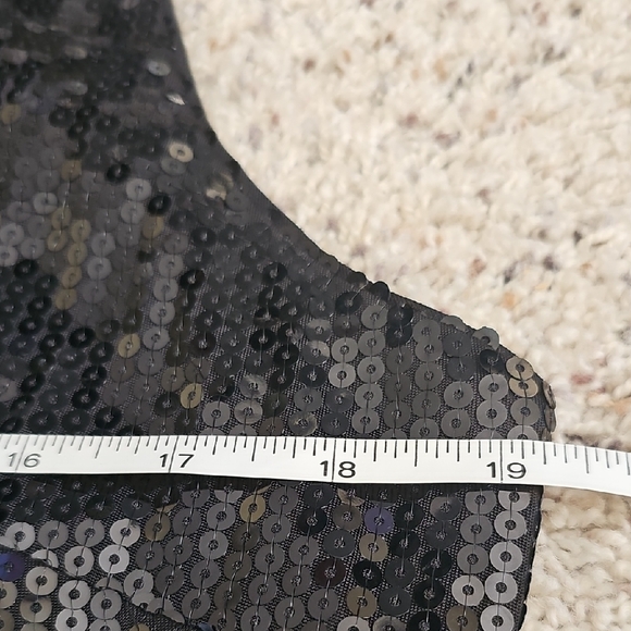 Micheal Kors sz 10 bkack sequin jumpsuit - Picture 8 of 14